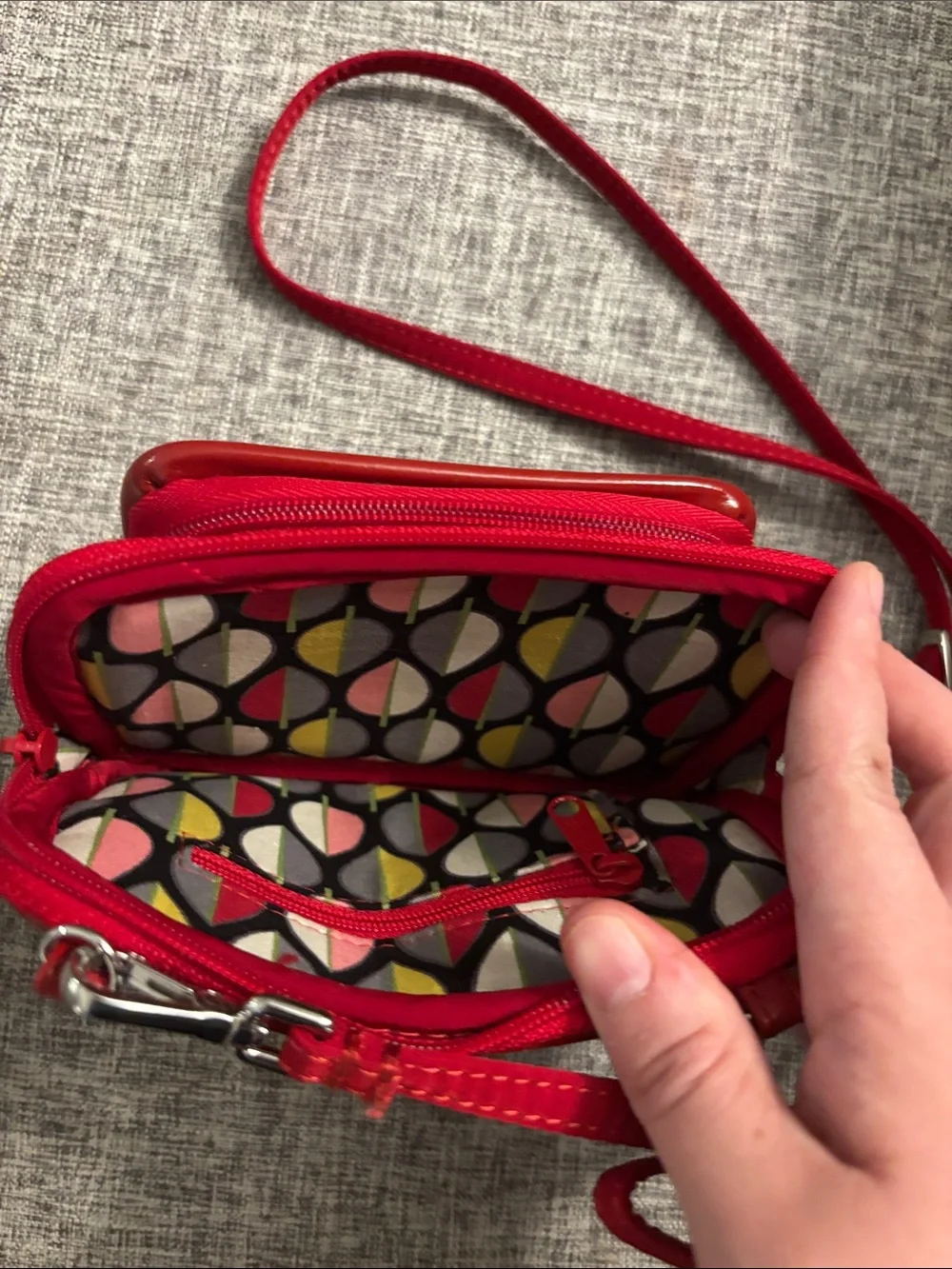 Vera Bradley Red All in one crossbody